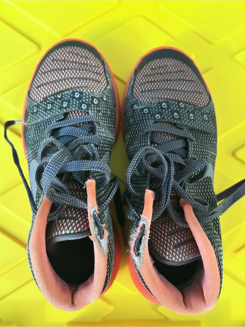 Nike Kids Gray and Coral Athletic Sneakers